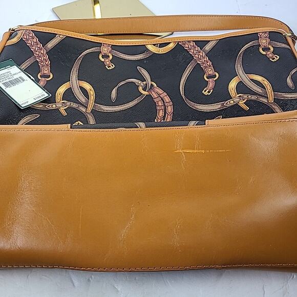 LAUREN by RALPH LAUREN Caldwell Beltin Equestrian Design Convertible Hobo NEW - Picture 4 of 13